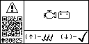 Symbolic view of the warning event 25 for the battery voltage