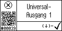German text view of the event 39 for the universal output 1A