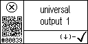 English text view of the event 39 for the universal output 1A