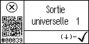 French text view of the event 39 for the universal output 1A