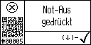 German text view of event 5 for emergency stop