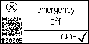 English text view of event 5 for emergency stop