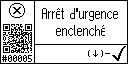 French text view of event 5 for emergency stop