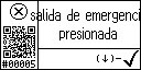 Spanish text view of event 5 for emergency stop