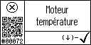 French text view of the event 72 for the engine temperature