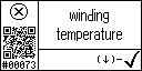 English text view of the event 73 for the winding temperature