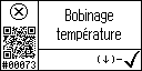 French text view of the event 73 for the winding temperature