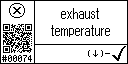 English text view of the event 74 for the exhaust temperature