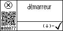 French text view of the event 77 for the starter output