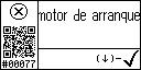 Spanish text view of the event 77 for the starter output