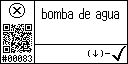 Spanish text view of the event 83 for the water pump/fan