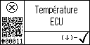 French text view of event 11 for electronic temperature low