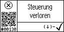 German text view of event 130 for CAN communication lost: Panel has lost the controller