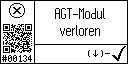 German text view of event 134 for AGT module communication lost