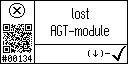 English text view of event 134 for AGT module communication lost