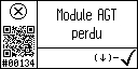French text view of event 134 for AGT module communication lost