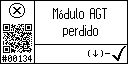 Spanish text view of event 134 for AGT module communication lost