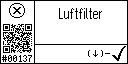 German text view of event 137 for error air filter