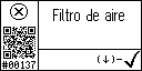 Spanish text view of event 137 for error air filter
