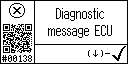 English text view of event 138 for Diagnostic message ECU