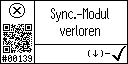 German text view of event 139 for synchronization module communication lost