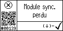 French text view of event 139 for synchronization module communication lost