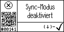 German text view of event 141 for synchronization mode deactivated