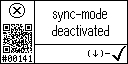 English text view of event 141 for synchronization mode deactivated