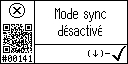 French text view of event 141 for synchronization mode deactivated
