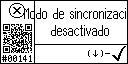 Spanish text view of event 141 for synchronization mode deactivated