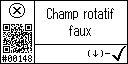French text view of event 148 for error three-phase rotating field