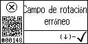 Spanish text view of event 148 for error three-phase rotating field