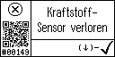 German text view of event 149 for fuel level sensor communication lost