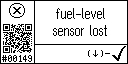English text view of event 149 for fuel level sensor communication lost