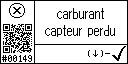 French text view of event 149 for fuel level sensor communication lost