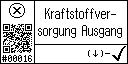 German text view of event 16 for the fuel supply output low