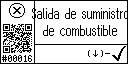 Spanish text view of event 16 for the fuel supply output low