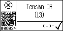 Spanish text view of event 34 for AC voltage L3 low