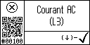 French text view of event 100 for AC current L3 high