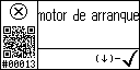 Spanish text view of event 13 for Starter output low