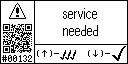 English text view of warning event 132 for service interval expired