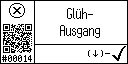 German text view of event 14 for Glow plugs output low