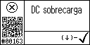Spanish text view of event 163 for Inverter DC link overload
