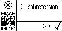 Spanish text view of event 164 for Inverter DC link overvoltage
