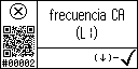 Spanish text view of event 2 for AC frequency L1 low