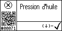 French text view of event 71 for engine oil pressure high