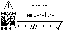 English text view of the warning event 72 for the engine temperature