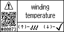 English text view of the warning event 73 for the winding temperature