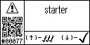 English text view of the warning event 77 for the starter output