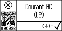 French text view of event 96 for AC current L2 high
